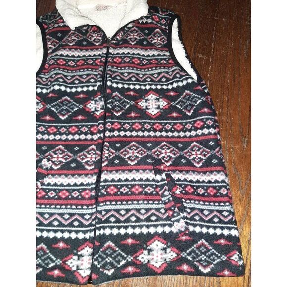 Small River & Rose Sleeveless Full Zip Vest Red Black White Grey with Pockets - Picture 2 of 5